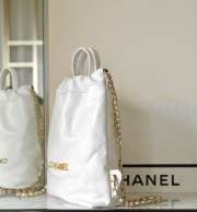 Chanel 22 Backpack Calfskin & Gold-Tone Metal White - 5