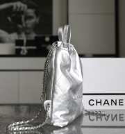 Chanel 22 Backpack Calfskin & Silver-Tone Metal Gray - 2