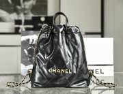 Chanel 22 Backpack Calfskin & Gold-Tone Metal Black - 1