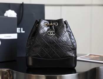 Chanel Grabrielle Small Backpack Black Calfskin Leather