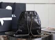 Chanel Grabrielle Small Backpack Black Calfskin Leather - 4