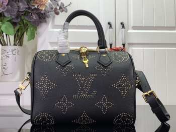 M46736 Louis Vuitton Speedy Bandouliere 25 Black Monogram