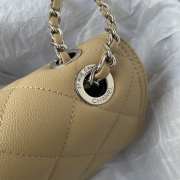 Chanel Flap Bag Beige With Silver Buckle 25x17x6.5cm - 6