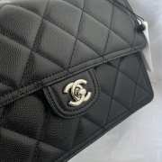 Chanel Flap Bag Black With Silver Buckle 25x17x6.5cm - 2