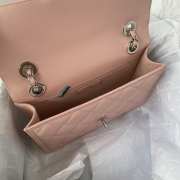 Chanel Flap Bag Pink With Silver Buckle 25x17x6.5cm - 6