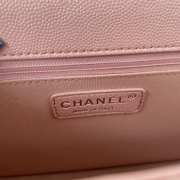 Chanel Flap Bag Pink With Silver Buckle 25x17x6.5cm - 4