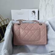 Chanel Flap Bag Pink With Silver Buckle 25x17x6.5cm - 2