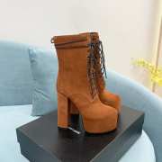 YSL Boots In Caramel leather 14.5cm - 1