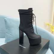 YSL Boots In Black Leather 14.5cm - 6