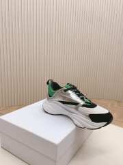 Dior B22 Green Silver Sneakers - 3