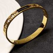 Chanel Hollow Bracelet Gold  - 3