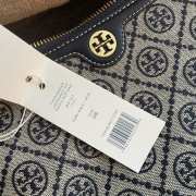 Tory Burch 1619 T monogram Jacquard Shoulder Blue Bag 26x5x16cm - 4