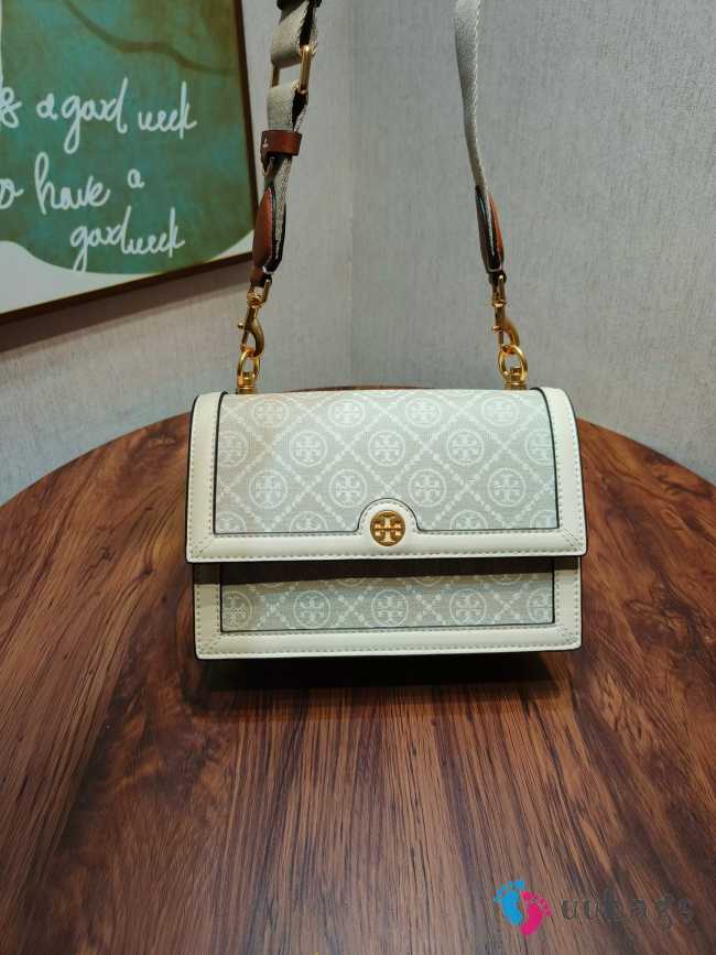 Tory Burch Small T Monogram White Bag 15x23x9cm - 1