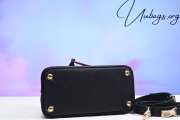 Prada Double Top Handle Bag In Black 25.5x33.5x15.5cm - 3