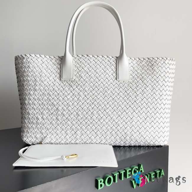 Bottega Veneta Large Cabat White Bag 32x17x23cm - 1