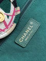 Chanel Shopping Bag In Green 38x34cm - 5