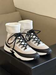 Chanel boots with socks in beige - 1