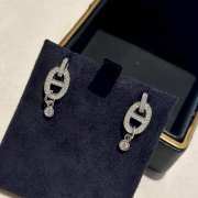 Hermes 18K Diamond Chaine d'Ancre Enchainee Earrings  - 6