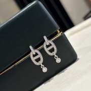 Hermes 18K Diamond Chaine d'Ancre Enchainee Earrings  - 5