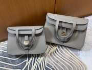 Hermes Halzan mini pewter gray bag 22cm/25cm - 6