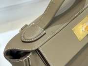 Hermes Togo and Swift Leather 24/24 Bag In Gray 29cm - 3