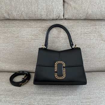 Marc Jacobs top handle bag in black 24x18x10cm