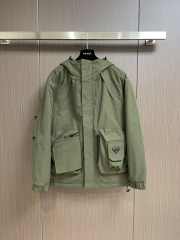 Prada Re-Nylon Pocket Triangle Cotton Jacket  - 2