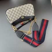 Gucci Ophidia GG Small Handbag Strawberry GG Canvas Black 25x15.5x6cm - 5