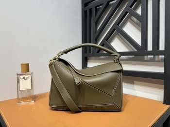 Loewe Mini Puzzle Edge Bag Army Green 24x10x14cm