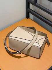 Loewe Mini Puzzle Edge Bag In Beige 24x10x14cm - 2