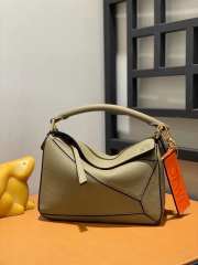 Loewe Mini Puzzle Edge Bag In Green 24x10x14cm - 5