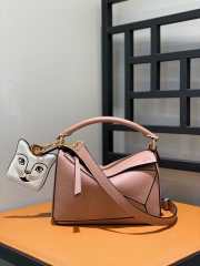 Loewe Mini Puzzle Edge Bag In Pink 24x10x14cm - 1