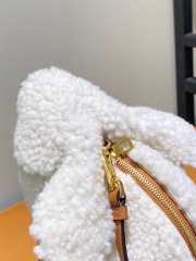 Loewe Bunny Bag In White 17x12x9cm - 5