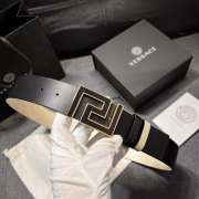 Versace black Greca leather belt 4cm - 3