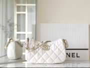 Chanel 23k Hobo Bag Calfskin White 23x13x5cm - 2