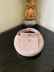 Chanel Quilted Caviar Small Hula Hoop Pink 16x16x5.5cm - 5