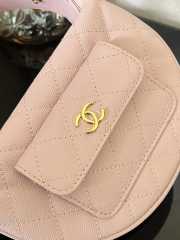 Chanel Quilted Caviar Small Hula Hoop Pink 16x16x5.5cm - 3