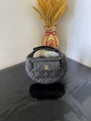 Chanel Quilted Caviar Small Hula Hoop Black 16x16x5.5cm - 1