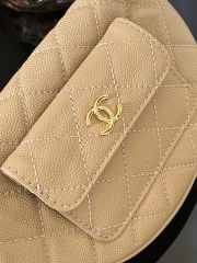 Chanel Quilted Caviar Small Hula Hoop Brown 16x16x5.5cm - 3