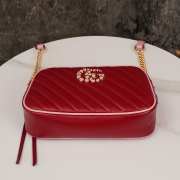 Gucci Marmont Small Shoulder Bag In Red 24x13x7cm - 6