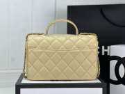 Chanel Flap Bag With Chain Lambskin & Gold-Tone Metal Yellow - 2