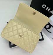 Chanel Flap Bag With Chain Lambskin & Gold-Tone Metal Yellow - 6