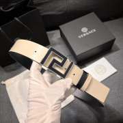 Versace beige Greca leather belt 4cm - 6