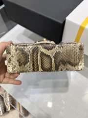 Chanel classic flap bag python skin  with gold buckle 01 20cm - 5