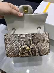 Chanel classic flap bag python skin  with gold buckle 01 20cm - 3