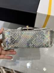 Chanel classic flap bag python skin with gold buckle 02 20cm - 6