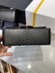 Chanel classic flap bag python skin with gold buckle 03 20cm - 6