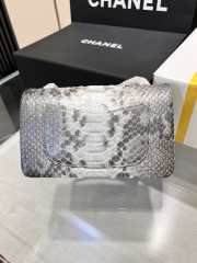 Chanel classic flap bag python skin with gold buckle 07 20cm - 6