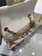 Chanel classic flap bag python skin with gold buckle 08 20cm - 4