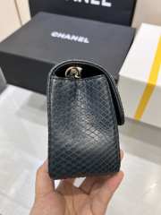 Chanel classic flap bag python skin with gold buckle 10 20cm - 4